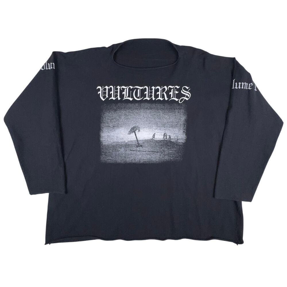 Yeezy Vultures Volume 1 Long Sleeve Shirt Size 2 Black Kanye West Authentic